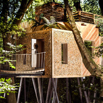 The Woodsman's Treehouse two-storey treehouse retreat in Dorset