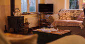 The Workshop cabin - the cosy living room, Beechwood Cottages, Bath & N.E. Somerset