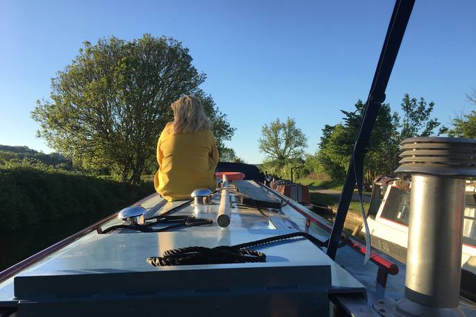 Take in incredible views of the canal atop Hunky Dory boat in Somerset