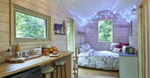 Hazel Tree Cabin interior, Wendover, Buckinghamshire
