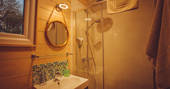 Hazel Tree Cabin shower, Wendover, Buckinghamshire