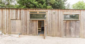 Exterior of the communal areas at Ekopod in Cornwall