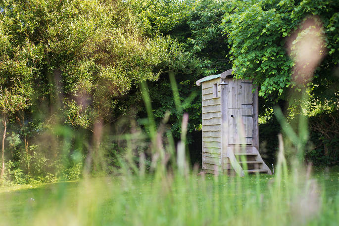 Exterior view of compost loo