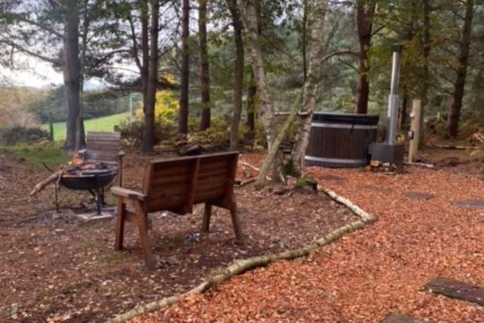 Forrest, The Lost Cabins - outdoor area, Edenhall Estate, Penrith, Cumbria