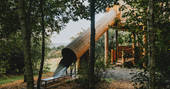 Silva Treehouse slide to the woods, Into the Woods. Penrith, Cumbria