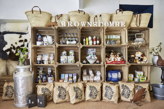 Stock up on supplies at Browncombe's on site honesty shop larder