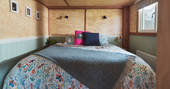 The Devon Den cabin double bedroom, Germansweek, Devon
