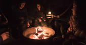 Group campfire