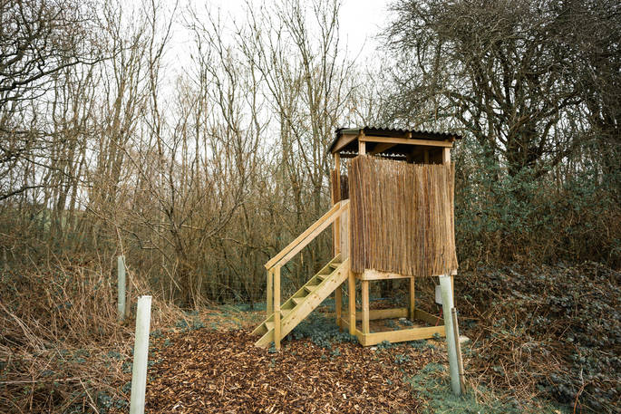 Hedgehog Hall compost loo cabin, Landews Meadow Farm, Challock, Kent