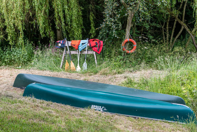 Have fun on the river with one of the canoes at Knotting Hill Barn House in Leicestershire