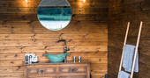 Bathroom inside your safari tent at The Nest 