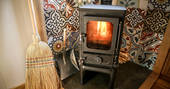 Main source of heat comes from the wood burner