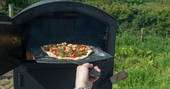 Cook a pizza in the wood-burner at Dimpsey in Somerset 