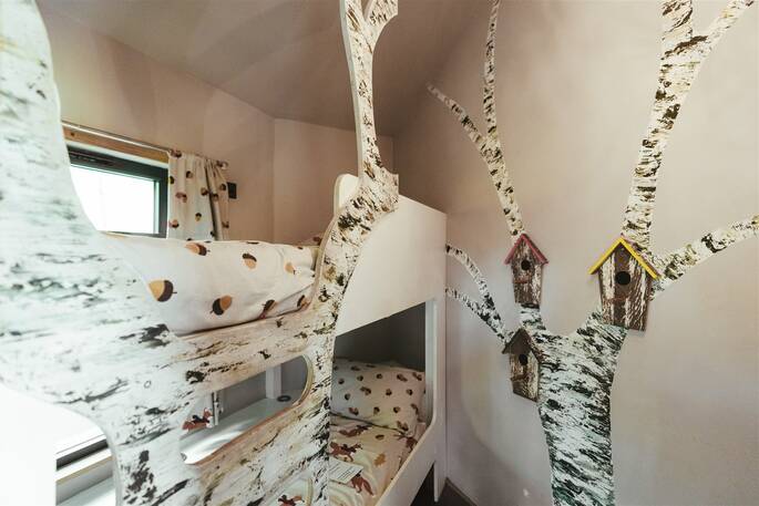 Single bunk beds for children