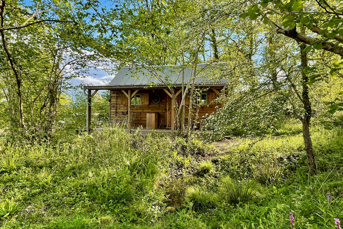 Jacaranda Cabin exterior, Forest Garden, Ashurstwood, East Sussex