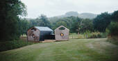 Cabins are on a large field that can accomodate 4 pitches