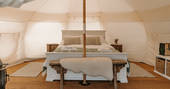 Upper Navy yurt double bed, Priors Hardwick, Warwickshire