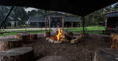 Gather around the cosy firepit at North Star Club in Yorkshire