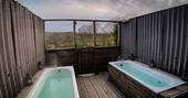 Woodfired baths at One Cat Farm, Ceredigion, Wales