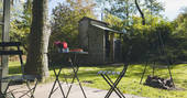 danyfan carriage powys wales glamping decking and compost toilet hut