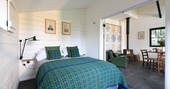 Double bedroom on ground floor of Walden Lodge at Hide at St Donats