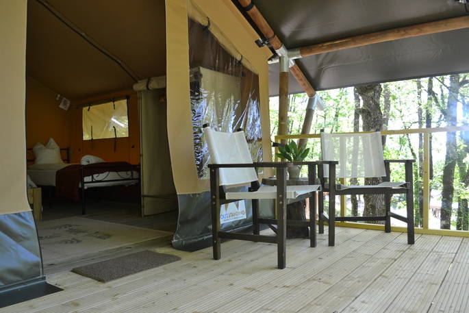 The decking area at Shimoni, Le Camp in France