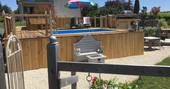 la cambuse shepherd's hut charente-maritime france swimming pool with decking