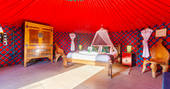 Eco Chiquitita Yurts interior, glamping, Finca de Arrieta, Haría, Lanzarote, Spain